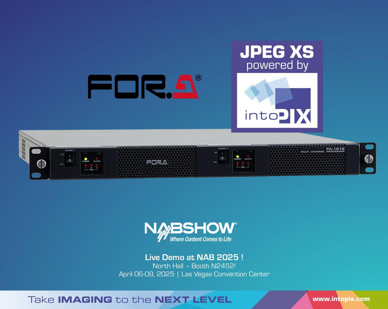 Latest intoPIX JPEG XS Codec Powers FOR-A’s FA-1616 for Efficient IP Production at NAB 2025
